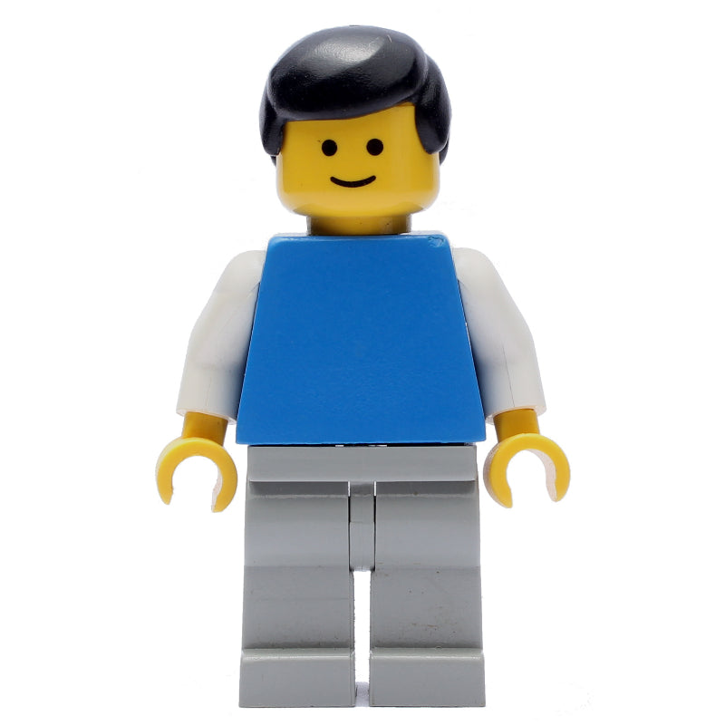 fig-000084 – Blue Torso, Light Grey Legs, Black Hair