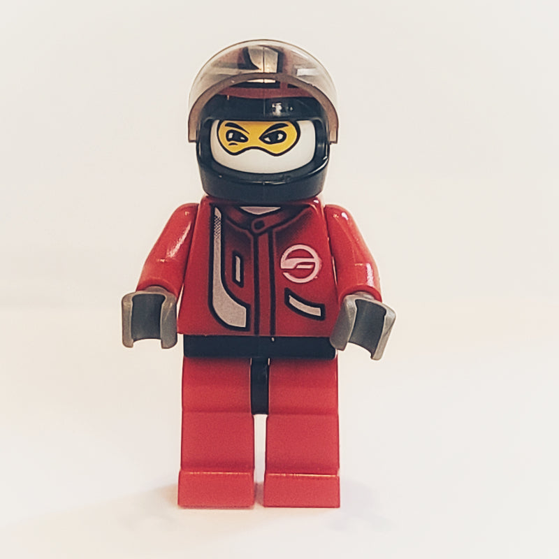fig-000085 – Race Driver, Red Torso, Red Legs, Black Helmet, Zonic