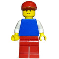 fig-000160 – Man, Blue Torso, Red Legs, Red Cap (3626a Head)