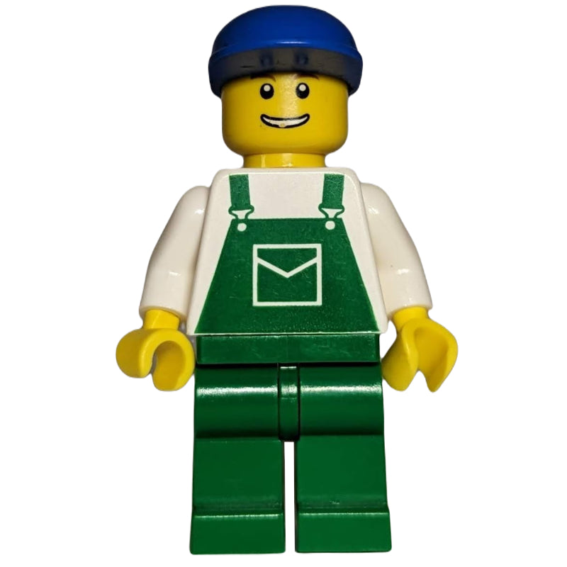 fig-000172 – White Torso, Green Overall, Green Cap