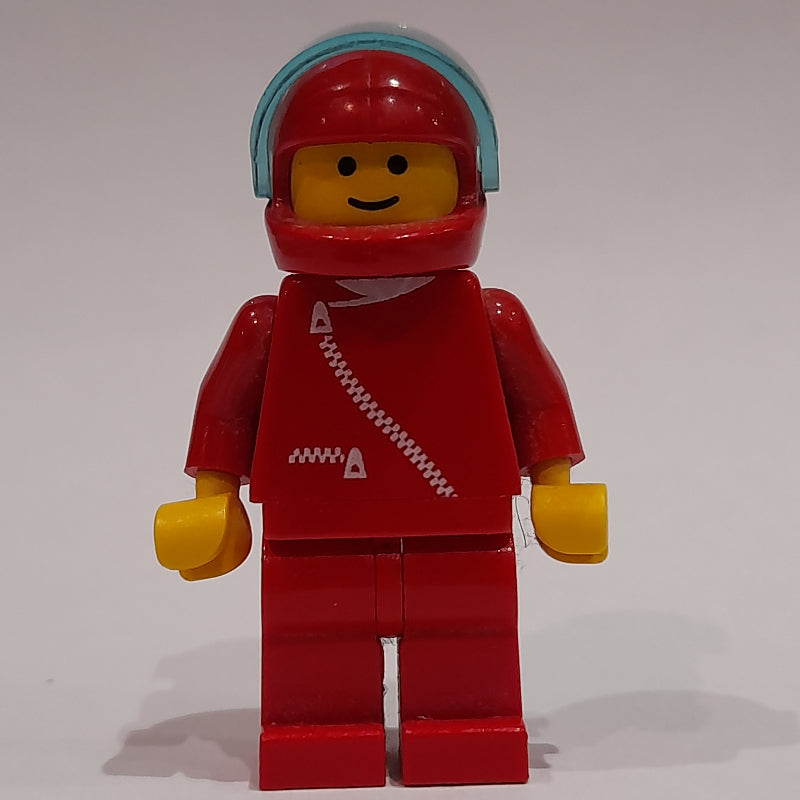 fig-000174 – Racer, Red Jacket with Zipper, Red Helmet with Visor (3626a Head)