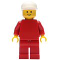 fig-000209 – Man, Plain Red, White Cap