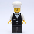 fig-000211 – Waiter, Man, Black Suit and Bow Tie, Chef Hat
