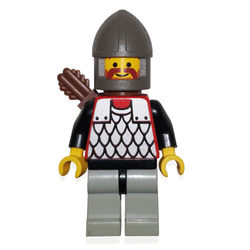 fig-000217 – Archer (Scale Mail on Red) - Black Arms, Light Gray Legs