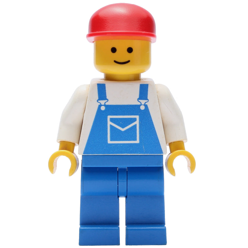fig-000221 – Man, Blue Overalls, Red Cap (3626a Head)