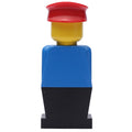 fig-000239 – LEGOLAND Blue Torso, Black Legs, Red Hat