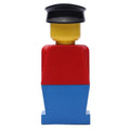fig-000240 – LEGOLAND Red Torso, Blue Legs, Black Hat