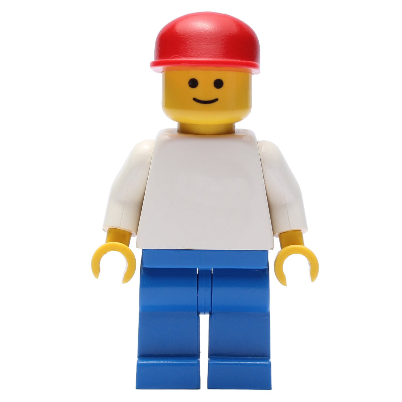 fig-000257 – White Torso, Blue Legs, Red Cap (3626b Head)
