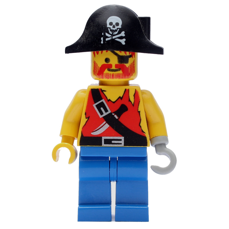 fig-000280 – Pirate - Shirt with Knife, Blue Legs, Black Bicorne