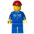 fig-000285 – Man, Blue Shirt, Blue Legs, Red Hard Hat