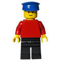 fig-000289 – Man, Plain Red Torso, Black Legs, Blue Hat