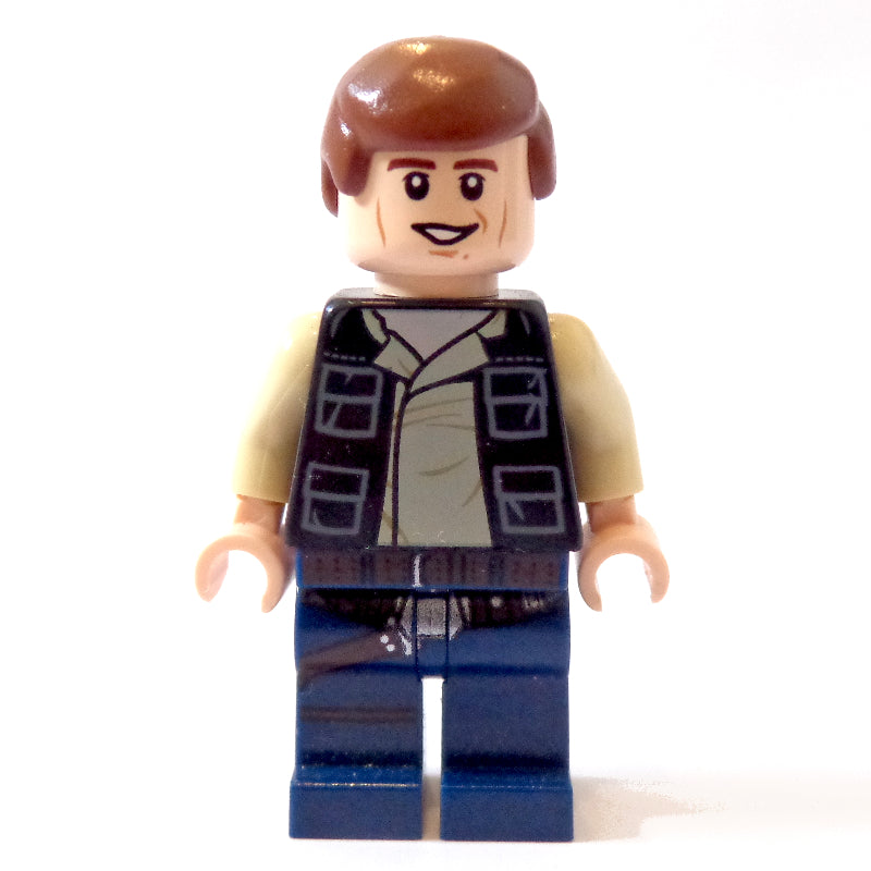 fig-000509 – Han Solo, Black Vest, Dark Blue Legs, Smooth Hair, Cheek Lines