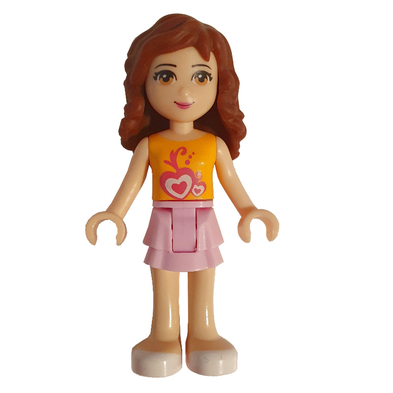fig-000512 – Olivia - Orange Top, Bright Pink Skirt