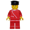 fig-000531 – Man, Red Jacket with Zipper, Red Legs, Black Hat
