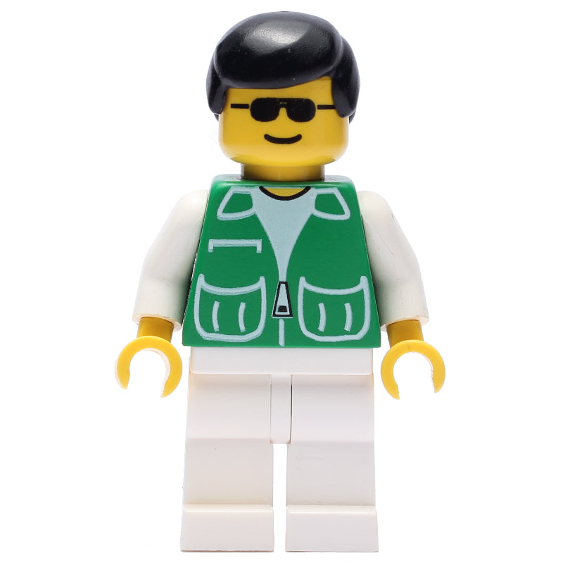 fig-000547 – Man, Green Jacket, White Legs, Black Hair