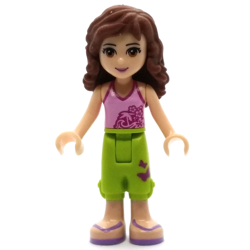 fig-000570 – Olivia - Bright Pink Top, Lime Trousers