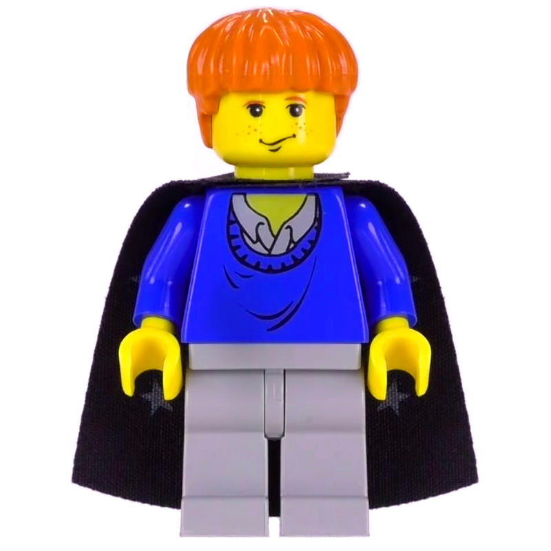 fig-000594 – Ron Weasley, Yellow Skin, Blue Sweater, Cape with Stars
