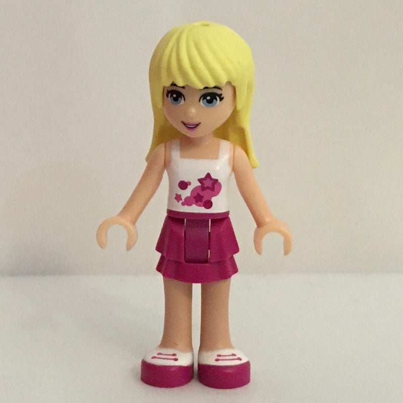 fig-000611 – Stephanie - White Top, Magenta Skirt
