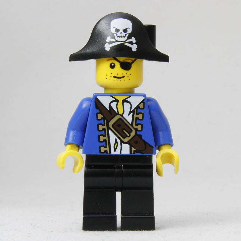 fig-000666 – Pirate - Blue Jacket, Black Legs, Black Bicorne