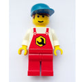 fig-000696 – Mechanic, Red Overalls, Blue Cap, Printed Hair