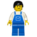 fig-000721 – Man, Blue Overalls, Black Hair (3626a Head)
