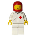fig-000727 – Doctor, White Jacket with Red Cross, White Legs, Red Helmet