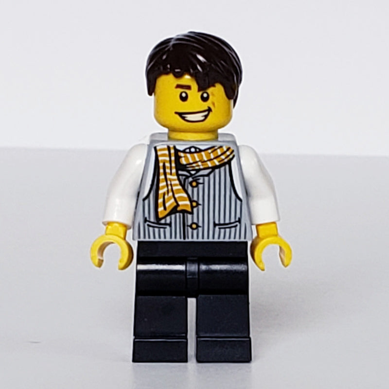 fig-000769 – Striped Vest with Yellow Striped Scarf and Black Legs