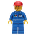 fig-000785 – Mechanic, Blue Jumpsuit with Octan Logo, Red Cap