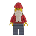 fig-000799 – Santa, Plain Red with Dark Bluish Gray Legs, and Back Basket