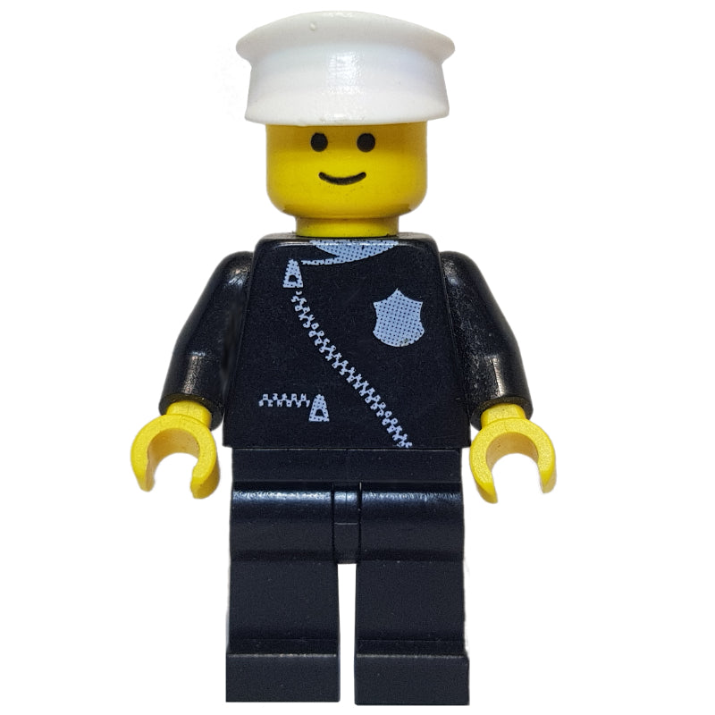fig-000811 – Policeman with Zipper Jacket, White Hat