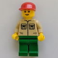 fig-000828 – Man, Tan Shirt with Pockets, Green Legs, Red Cap