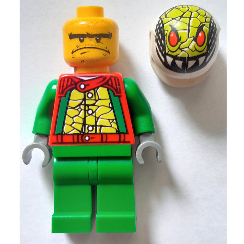 fig-000869 – Race Driver, Green Torso, Green Legs, White Helmet