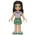 fig-000894 – Emma - White Plaid Top, Sand Green Skirt