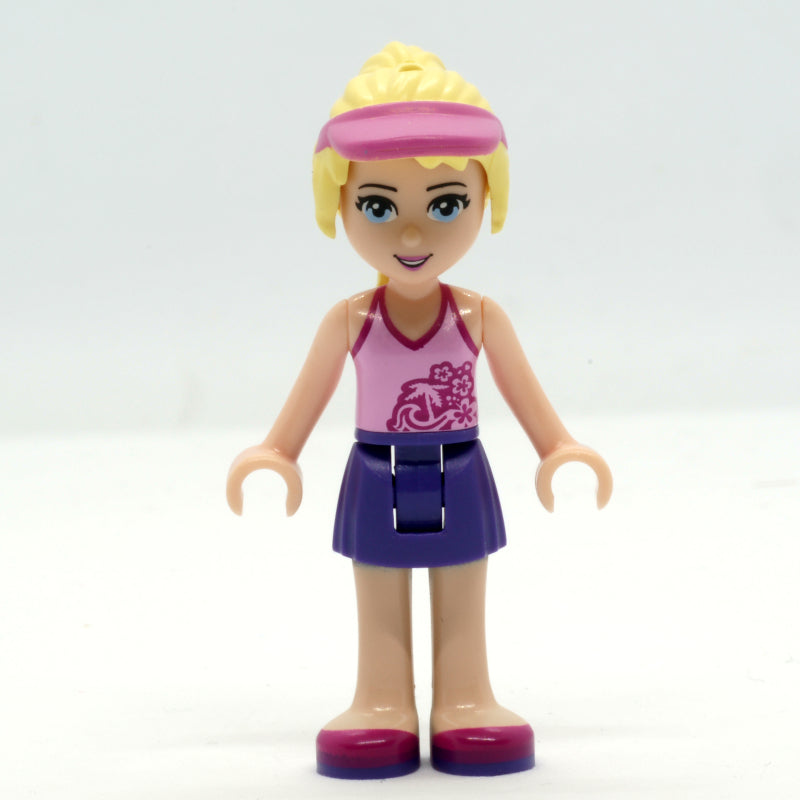 fig-000906 – Stephanie - Bright Pink Top, Dark Purple Skirt