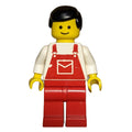 fig-001008 – Man, Red Overalls, Black Hair (3626b Head)