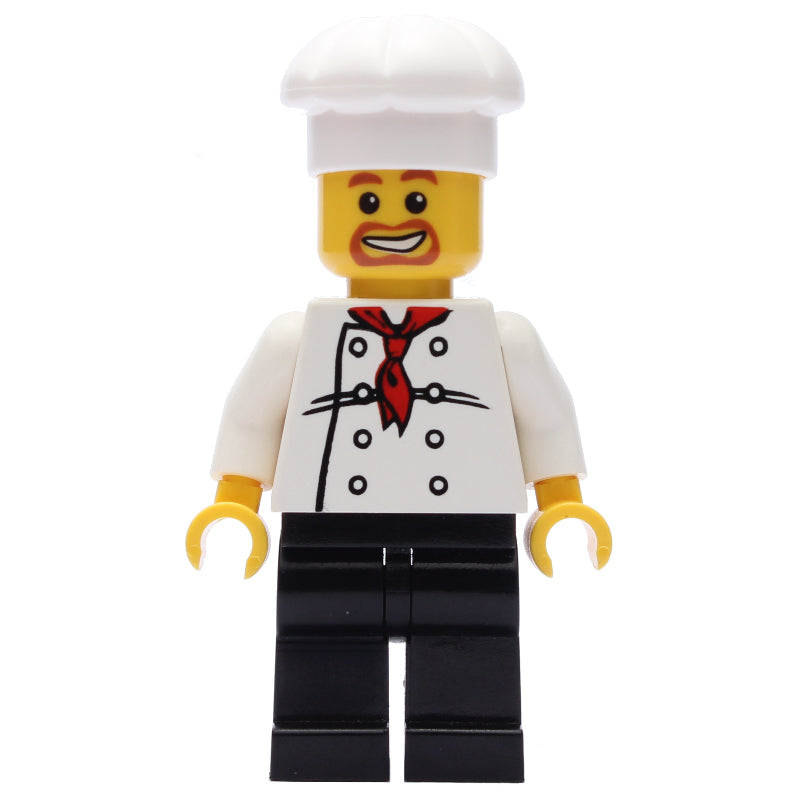 fig-001024 – Chef, Red Neckerchief, Black Legs, Goatee Beard