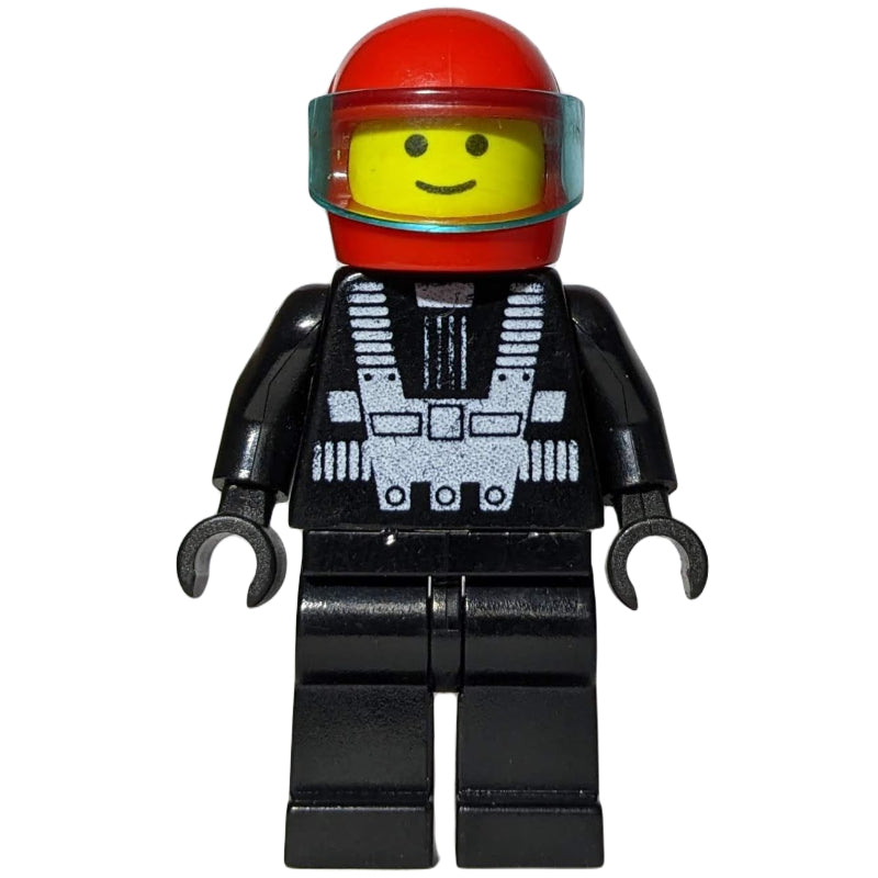 fig-001025 – Racer, Blacktron Top, Red Helmet with Visor