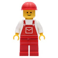 fig-001046 – Man, Red Overalls, Red Hard Hat (3626a Head)
