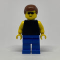 fig-001085 – Man, Black Torso, Blue Legs, Brown Hair, Sunglasses