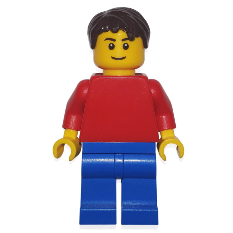 fig-001103 – Man - Red Torso, Blue Legs, Reddish Brown Hair