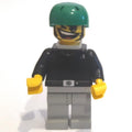 fig-001128 – Skateboarder Bill, Black, Green Helmet, Neck Bracket