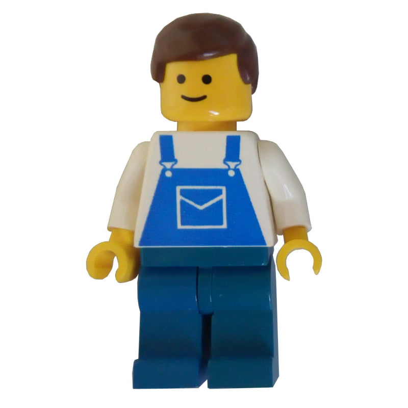 fig-001148 – White Torso, Blue Overalls, Brown Hair (3626a Head)