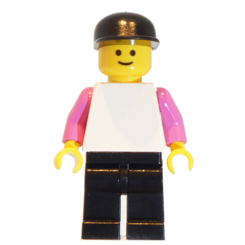 fig-001152 – White Torso, Dark Pink Arms, Black Legs, Black Cap