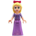 fig-001160 – Rapunzel - Medium Lavender Dress, Magenta Bow