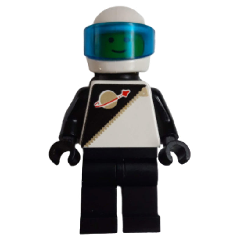 fig-001165 – Futuron Spaceman, Black with Airtanks and Dark Blue Visor, White Helmet
