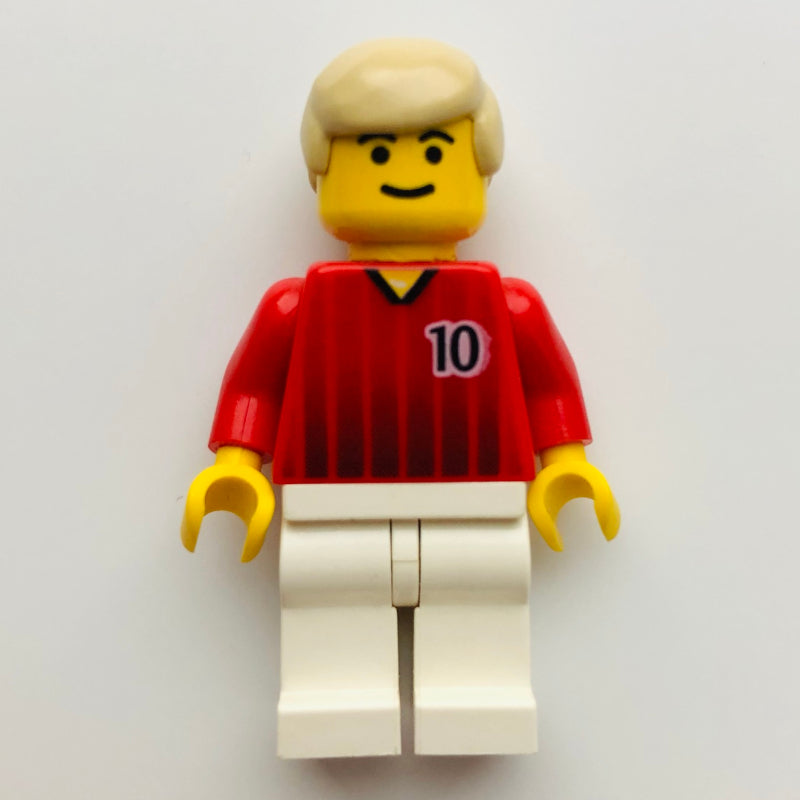 fig-001214 – Soccer Player Red Torso, White Legs #10