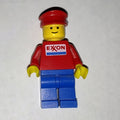 fig-001225 – Man, Red Torso with Exxon Logo, Blue Legs, Red Hat