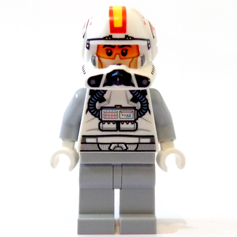 fig-001287 – Clone Pilot, Open Helmet with Yellow and Red Markings, Light Bluish Gray Legs (Episode 3)