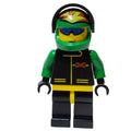 fig-001305 – Racer, Extreme Team, Black Jacket, Black Legs, Green Helmet with Visor, Blue Sunglasses