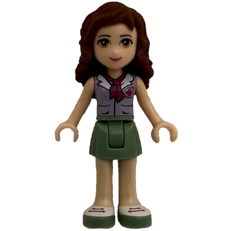 fig-001376 – Olivia - Lavender Blouse, Sand Green Skirt